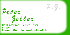 peter zeller business card